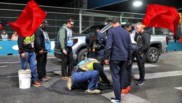 Red flags and pink Cadillac strike on Las Vegas opening day