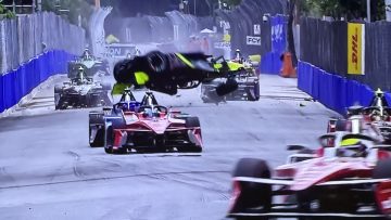 Pepe Marti suffers horror airborne crash in São Paulo Formula E thriller