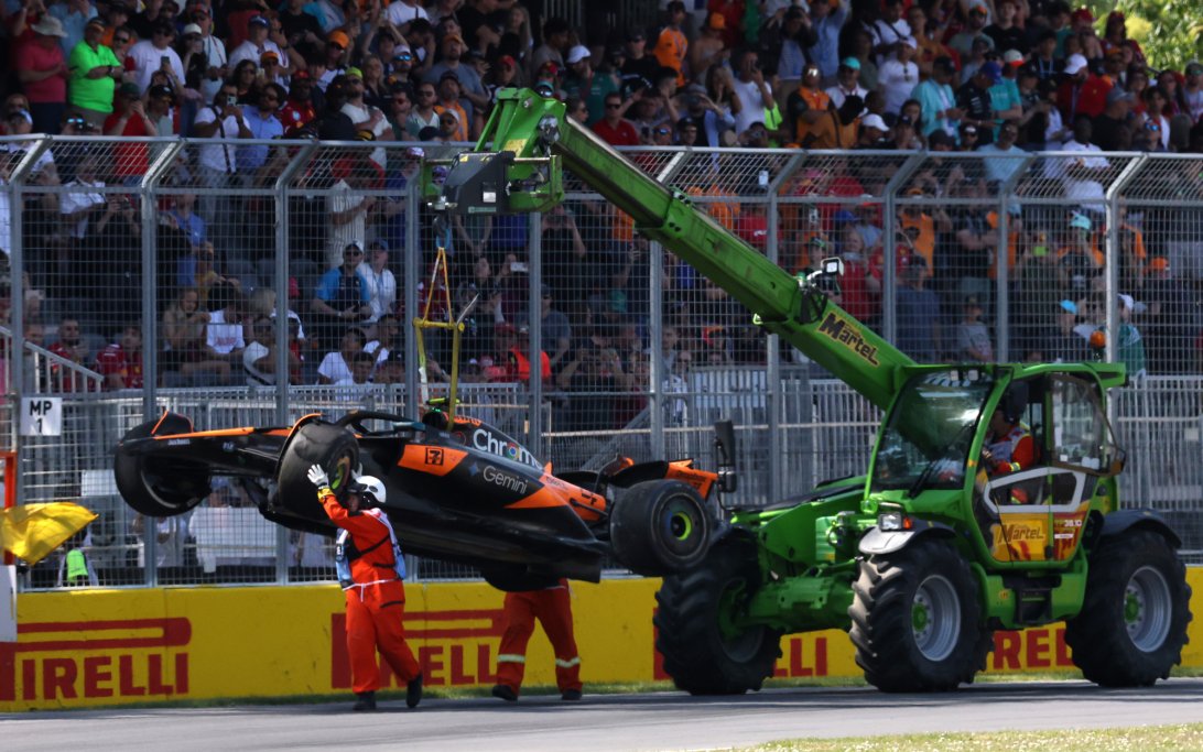 Norris car lifted Canada race