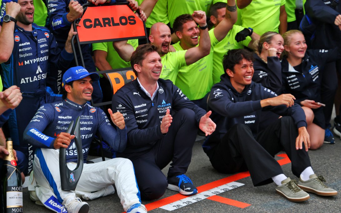 Sainz Post Race celebration