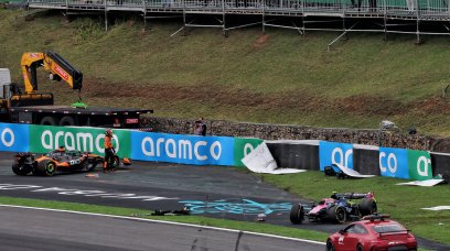 Brazil Piastri crash sprint
