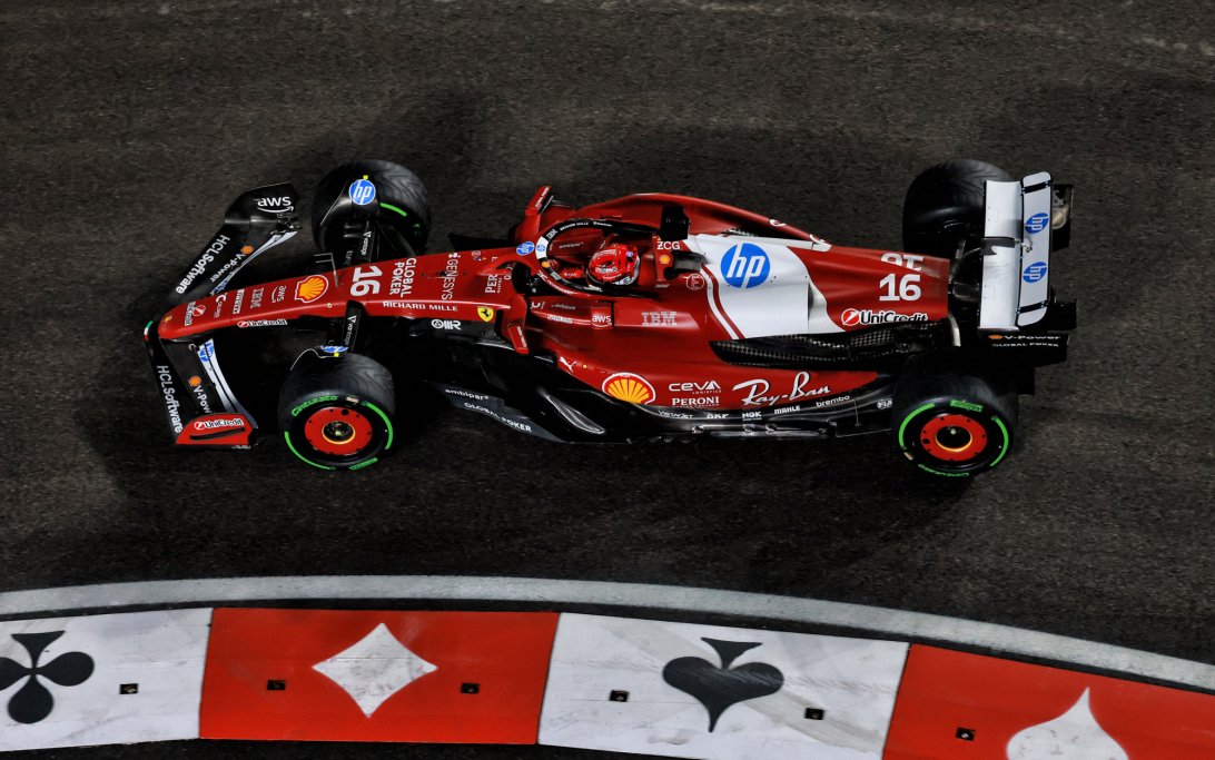 Leclerc FP3 Las Vegas wet