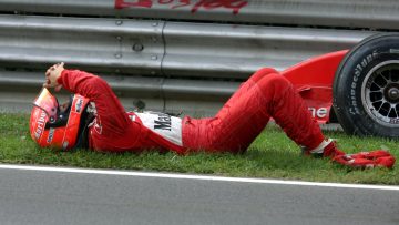 Huge unseen Michael Schumacher F1 crash revisited